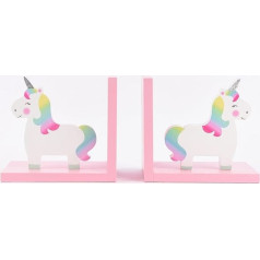 Sass & Belle - Buchstützen mit Regenbogen-Einhorn; Rozā, balts, balts