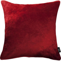 McAlister Textiles Glänzender Samt | Kissenbezug für Sofakissen in Rot | 43 x 43 cm | 11 krāsās un 5 grādos | gedrückter Samt edel paspeliert | Kissenhülle für Samtkissen