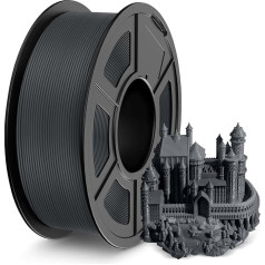 SUNLU AntiString PLA 3D printera filaments, bez vītnes 1,75 mm APLA 3D filaments, 3D drukāšanas filaments ar tīru vītni, ātra drukāšana FDM 3D printerim, izmēru precizitāte +/- 0,02 mm, 1 kg, APLA pelēks