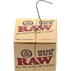 Hanf, roh, Docht, 76 m, 76.20 meters Spender pack, newen Produkt von Raw, aus natürlichem Bienenwachs von Trendz