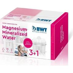 BWT L0814334 Magnesium Gourmet 3 + 1 filtra kārtridži, saderīgi ar Brita Maxtra sauf Perfect Fit