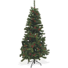 Galileo Casa Pine Cones and Berries Christmas Tree 180 cm, Green, Dimensions: H