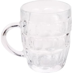 bar@drinkstuff Arcoroc Britannia Bierkrug, klassisches Pint, Noppenkrug, Glashumpen, 560ml, 4 Stück