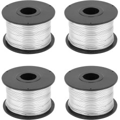 Pack of 4 Binding Wire Machine, 110 m 0.8 mm Steel Rebar Binding Wire Rebar Wire Coil for Automatic Rebar Binding Machine