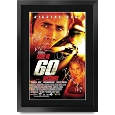 HWC Trading Gone In 60 Seconds A3 Framed Signed Printed Autographs Picture Print Photo Display Gift For Film Fans