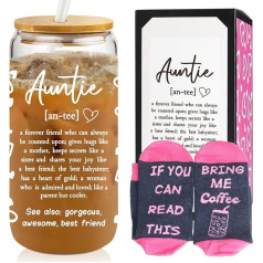 LEJIAJINW Tante Geschenke - Tante Geburtstagsgeschenke - Geschenke für Tante Tante Tante von Nichte Neffe - Beste Tante aller Zeiten, Geschenke für neue Tante - Geschenk zum Muttertag - lustiges Kaffeeglas