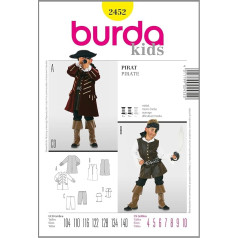 Burda B2452 Pirātu šūšanas paraugs 19 x 13 cm