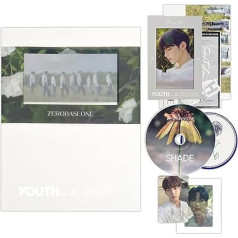 Zerobaseone - 1st Mini ALBUM [YOUTH IN THE SHADE] (SHADE Ver.) Artbook +CD-R & Envelope +Selfie Photocard +Photo Frame Set +Layer Card +Sticker Pack +Zerose Coaster +Folded Poster +9 Extra Photocards