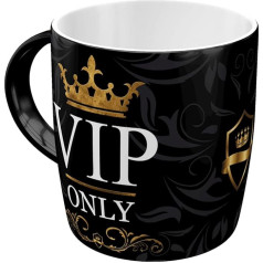 Nostalgic-Art Retro Kaffee-Becher, 330 ml, tikai VIP - Geschenk-Idee für besondere Menschen, Keramik-Tasse, Vintage Design mit Spruch