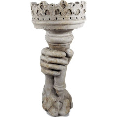 Trades Sveču turētājs Arm & Fire 28 x 10 cm diametrs Brīvības statuja Sveces turētājs Figūriņa Dekorācija F30