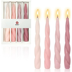 Gedengni Kerzenständer Spirale Kegel Kerzen 7.5 Zoll Spirale Kerzenständer 4 Stück Ohne Duft Kerzen Farbige Kerze Sticks Twisted Abendessen Kerzen für Home Decor Urlaub Hochzeiten（Farbverlaufspulver