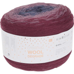 Rico Creative Wool Dégradé, 200 g, 4 kārtu, antikvariāts, rozā krāsā