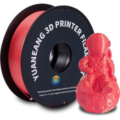 YUANEANEANG 3D printera pavediens 3D PLA pavediens 3D drukāšanas PLA pavediens 1,75 mm 1 kg PLA spole (fluorescējoši sarkans)