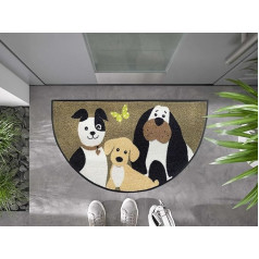 mazgāt+žāvēt Paklājs Round Dog Trio 50 x 85 cm Brūns Mazgājams no iekšpuses un ārpuses