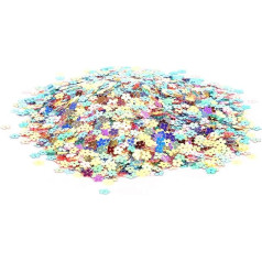 Glitter Confetti Crafts Glitter Glitter Confetti Flower Shaped Glitter Sequins Party Wedding Scatter Decoration Supplies (0.7cm Large Five Leaf Flower)