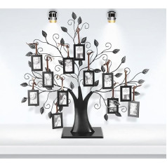 Lazmin Creative Family Tree Picture Frame, moderns mājas apdares fotoattēlu displeja koks (ar 12 foto rāmjiem)