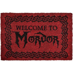 Herr der Ringe Elbenwald Welcome to Mordor Durvju paklājs 60 x 40 x 1,5 cm Kokosrieksts Neslīdošs sarkans