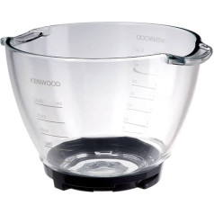 Kenwood Chef Glas-Rührschüssel AT550, Zubehör für Kenwood Küchenmaschinen der KVC-Serien 3, 5 und 7, rokasspiediens, slaids