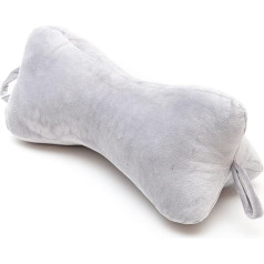 H&F Spilvens lasīšanas spilvens Reading Bone Neck Pillow Neck Roll Bone Cushion Travel Pillow Mazgājams gultas dīvānam Krāsa: Pelēks samts