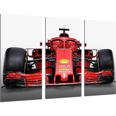 Sienas bilde Formula 1 Car, Ferrari F1 SF71-H, Ferrari F1 2018, Sebastian Vettel, Kimi Raikkonen, 97 x 62 cm, koka izdruka, XXL Formula 1, Art Print, Ref.27109