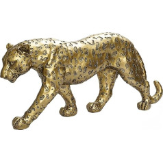 Polyroyal Geparda statuja Mājas dekors Leopards Skulptūra no sveķu sveķiem Sēdošs gepards Figūriņa Gepards Galda galda dekorēšana Birojs Zelts vai sudrabs (Pastaigas šampanieša zelts)