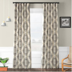 HPD Half Price Drapes BOCH-KC27B-108 Aizkari guļamistabai, viesistabai (1 panelis), poliestera maisījums, daudzkrāsaini, 50 collas x 108 collas