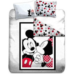 Bērnu rotaļkrēsla komplekts Mickey & Minnie 100% Algodón - Izvelkamais pamatniņš (240 x 220) + 2 pamatnes (65 x 65)