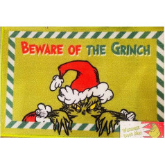 Divas World DW2023 Beware of Grinch Mazgājams Ziemassvētku paklājs neslīdošs 40x60cm