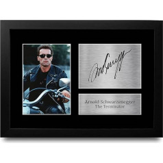 HWC Trading Arnold Schwarzenegger A4 Framed parakstīts drukāts Autographs Picture Print Photo Display Dāvana Terminator filmu faniem