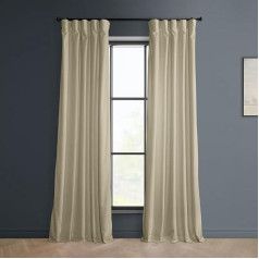 HPD Half Price Drapes Heritage VPYC-198602-96 (1 panelis) Plīša aizkari guļamistabai un viesistabai 50 x 96 Macchiato, bēšs