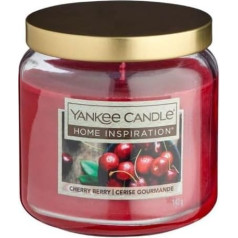 Yankee Candle Scented Candle | Home Inspiration | Cherry Berry | Vidēja burka | Līdz 75 stundām degšanas laika