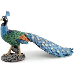 LICHENGTAI Peacock Figurine Statue Peacock Model Sculpture Realistic Peacock Desktop Ornaments Decorations Table Centrepieces for Home Living Room Dāvanas