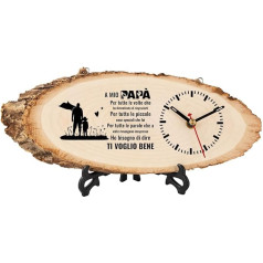 Tulolvae Geschenk Papa Geburtstag, Uhr aus Holz für Papa von Tochter, Weihnachten, Vatertag, originelle Ideen, Geschenkideen für Papa, 12 x 4 Zoll