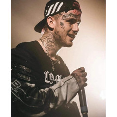 zolto Lil Peep Singer Plakāts 12 x 18 collas