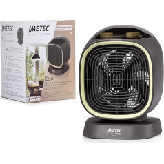 Imetec Silent Power Eco Silent Thermal Fan ar Eco tehnoloģiju, 2100 W, ar antivīrusa funkciju, regulējamu temperatūru, 4 statīvu kameras termostatu