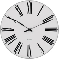 Arne Jacobsen Wanduhr Ø21 cm Roman Originaldesign aus Aluminium, Weiss