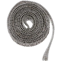 Dickly 5x Strass Perlen, Funkelnde Kristall Strassband Applikation, Glitzernde Kette, Gürtel für DIY Verzierung von Hochzeits Und Brautkleidern