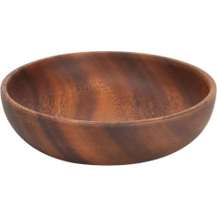 wosume Koka bļoda Salātu bļoda Koka Furit Dish Koka bļoda Salātu bļoda 17,5 x 4 cm Koka uzkodu trauks Augļu ēdiens Salātu salātu zupas bļoda mājas kafijas veikala lietošanai