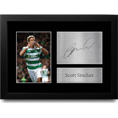 HWC Trading Scott Sinclair A4 Framed parakstīts drukāts Autographs Picture Print Photo Display Dāvana Celtic futbola faniem