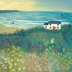 Jo Grundy Cottage by Ocean Meadow 85 x 85 cm Drukāt uz audekla