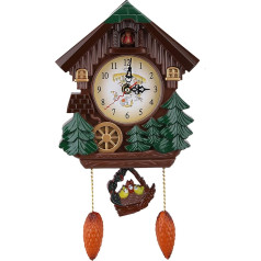 Natudeco Cuckoo Clock Tree House Wall Clock Art Vintage svārsta pulksteņa pulksteņa mājas dekori liels sienas pulksteņa studiju biroja guļamistaba dzīvojamā istaba virtuve