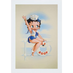 Visi+Visi Betty Boop Pinup jūrnieks no SS Boop A3 Art Print