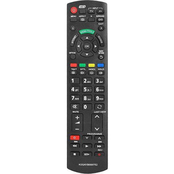 HQ LXP1112 TV remote control PANASONIC LED/LCD N2QAYB000752 3D INTERNET Black