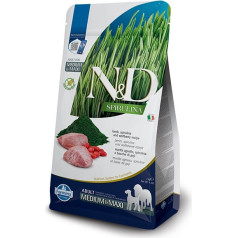 n&d spirulina lamb adult medium&maxi - sausas ėdalas šunims - 7 kg