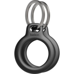 Надежный держатель кольца для ключей airtag - 2 штуки, черный