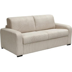 Vente-Unique Sofa-lova su čiužiniu 4vietė - Gulimas paviršius 160 cm - Čiužinys 18 cm - Laidas - Smėlio spalvos - Bevis