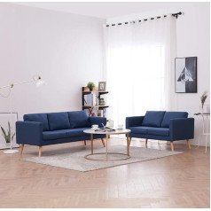 Wdgjjfecnmuehi Multifunktionales Sofa Lounge Sofa2-tlg. Sofagarnitur Stoff BlauGeeignet für Schlafzimmer Wohnzimmer