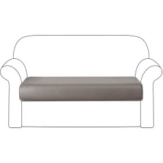 ‎Dyfun DyFun Dīvāna spilvena pārvalks PU ādas stiepšanās ūdensnecaurlaidīgs krēsla pārvalks mēbeļu aizsargs (Loveseat spilvens, Taupe)