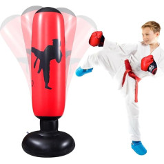 Tzzrmo 160 cm piepūšamais punch bag, Punch Bag bērniem no 5 gadiem, stāvošs bērnu stāvošs Punch Bag bērniem pieaugušajiem prakse karatē, Taekwondo, āra cīņas mākslas prakse, Instant