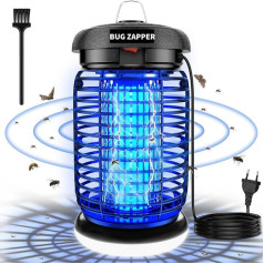 Seenlast Elektriskais kukaiņu iznīcinātājs, moskītu lamatas, 15 W, 4200 V, UV moskītu lampa, aizsardzība pret moskitiem, mušu lamatas, elektriskā mušu ķērāja, kukaiņu lamatas, IPX4 ūdensizturīgs, netoksisks, bez smaržas, izmantošanai iek